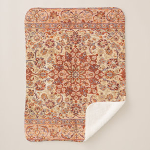 Couverture Sherpa Crème pourrie brune de Perse Tan 