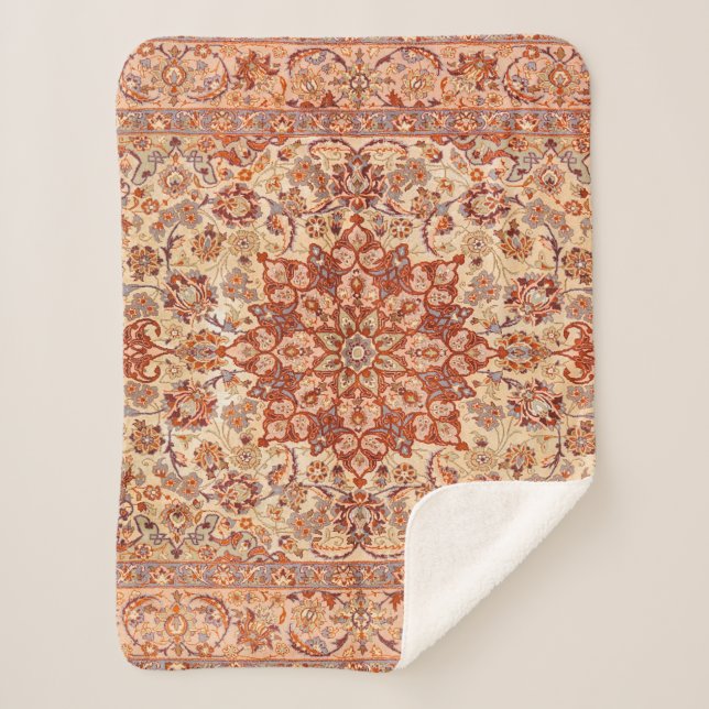 Couverture Sherpa Crème pourrie brune de Perse Tan  (Devant)