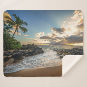 Couverture Sherpa Crique de la plage Makena de Makena