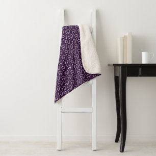 Couverture Sherpa Crochet crochets Imprimer Artisanat Plum