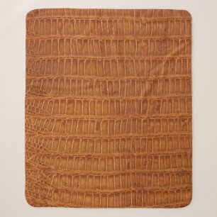 Couverture Sherpa Crocodile alligator reptile texture cuir fermer