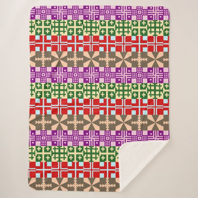 Couverture Sherpa Croix chrétienne Motif 1 (Devant)