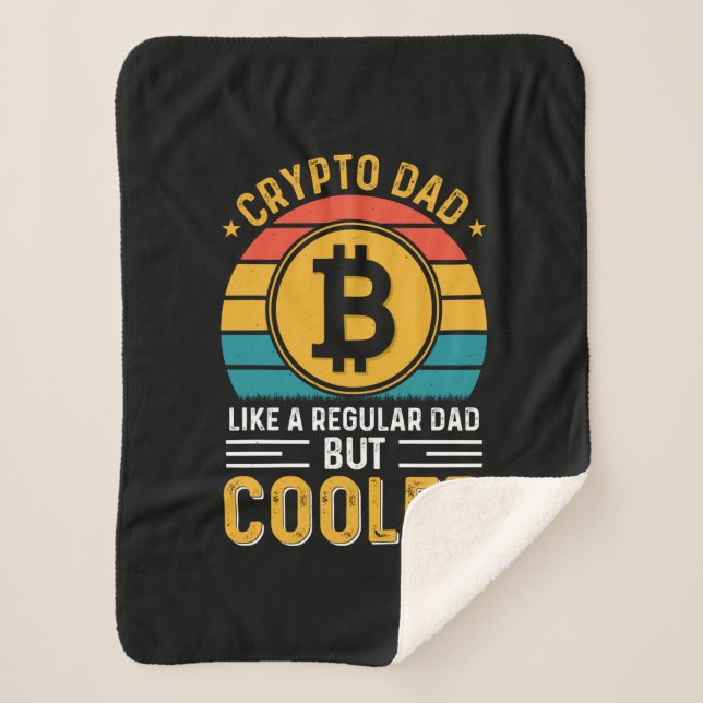 Couverture Sherpa Crypto Papa Retro Sunset (Devant)