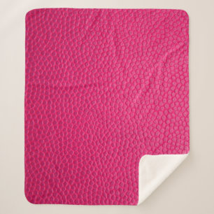 Couverture Sherpa Cuir rose peau texture cuir