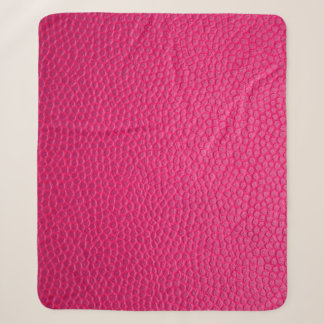 Couverture Sherpa Cuir rose peau texture cuir