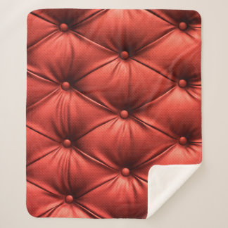 Couverture Sherpa Cuir rouge texturé : Détails du matériau
