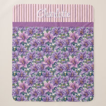 Custom Elegant Purple Lily Floral Oil Painting