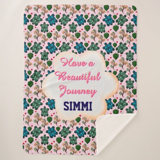 Couverture Sherpa Custom turtle pattern  (Devant)