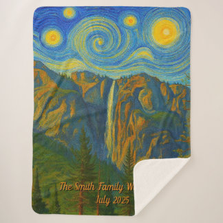 Couverture Sherpa Customize van Gogh Yosemite Valley Family Vacation