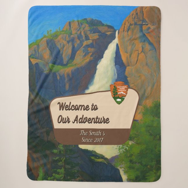 Couverture Sherpa Customize Yosemite Falls Park Family Adventure (Devant)