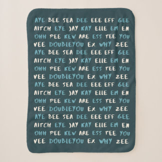 Couverture Sherpa Cute ABC ‘AYE BEE SEA’ Phonetic Baby Blanket