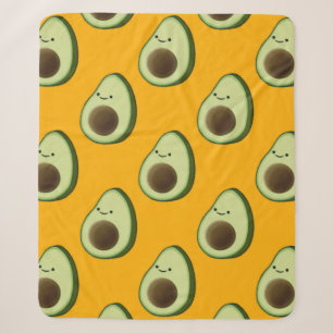 Couverture Sherpa Cute Avocado Motif de dessin animé Sherpa Blanket