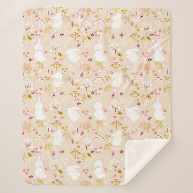 Couverture Sherpa Cute Bunnies (Devant)