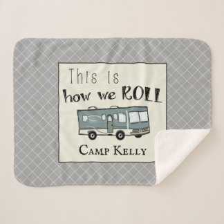 Couverture Sherpa Cute Camping RV "C'est comme ça que nous roulons" 