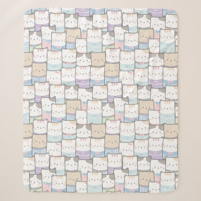 Couverture Sherpa Cute Cats Sherpa Blanket (Devant)