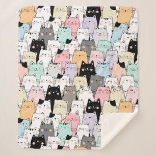 Couverture Sherpa Cute Cats Sherpa Blanket