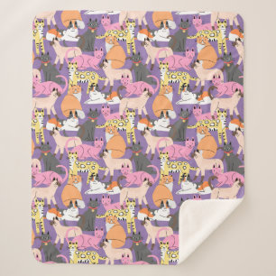 Couverture Sherpa Cute Cats Sherpa Blanket