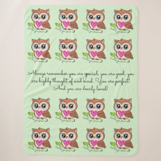 Couverture Sherpa Cute et Comfy Owl Love You Forever Sherpa Blanket