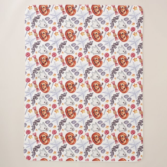Couverture Sherpa Cute ghost Halloween  (Devant)