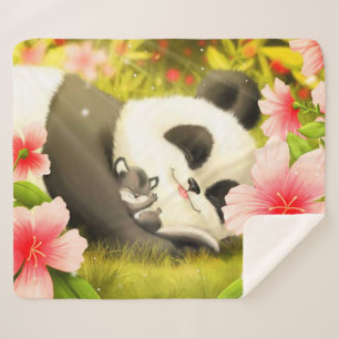 Couverture Sherpa Cute ours Panda