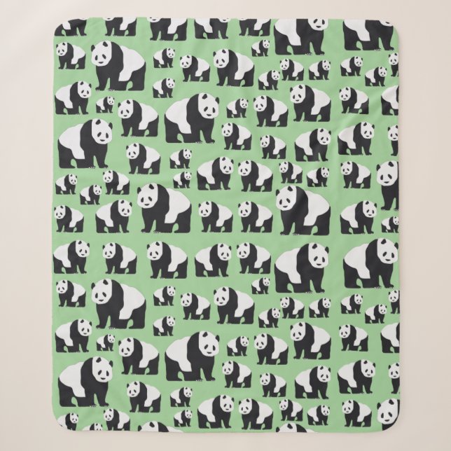 Couverture Sherpa Cute Panda Motif ours (Devant)