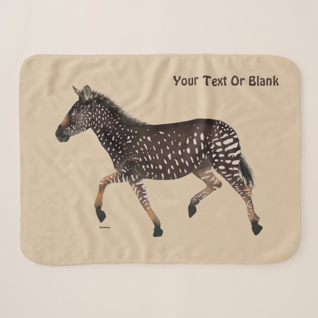 Couverture Sherpa Cute Polka Dot Zebra (Devant (Horizontal))