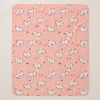 Couverture Sherpa Cute Princess Chat portant Couronne
