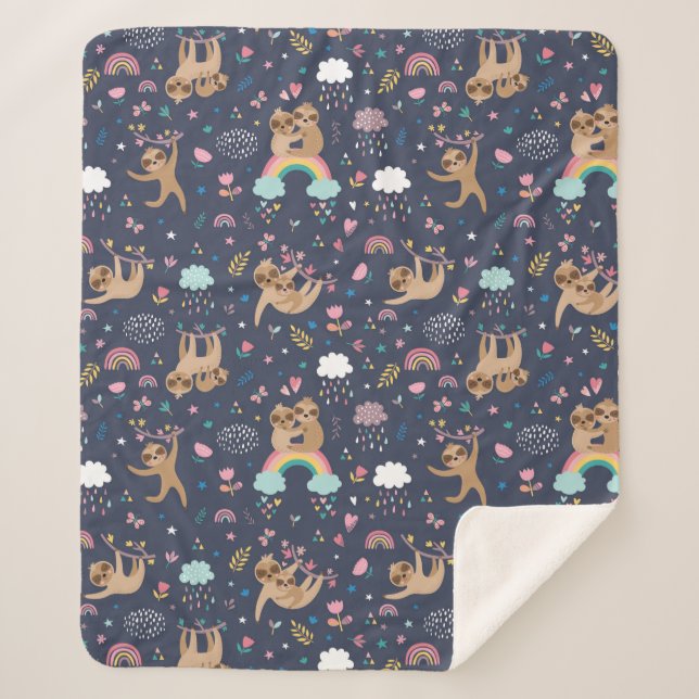 Couverture Sherpa Cute Tropical Christmas Sherpa Blanket (Devant)