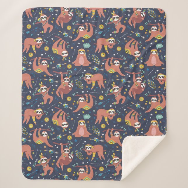 Couverture Sherpa Cute Tropical Christmas Sherpa Blanket (Devant)