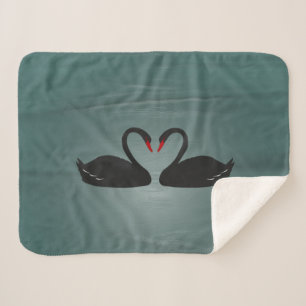 Couverture Sherpa Cygnes Noirs