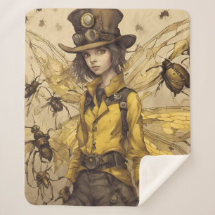 Couverture Sherpa Dame Insecte Steampunk
