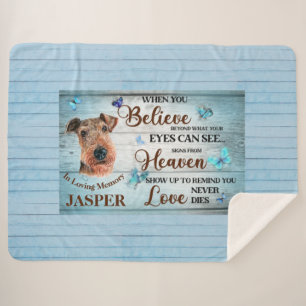 Couverture Sherpa Dans Love Mémoire Chien Mémoriaux Airedale terrier