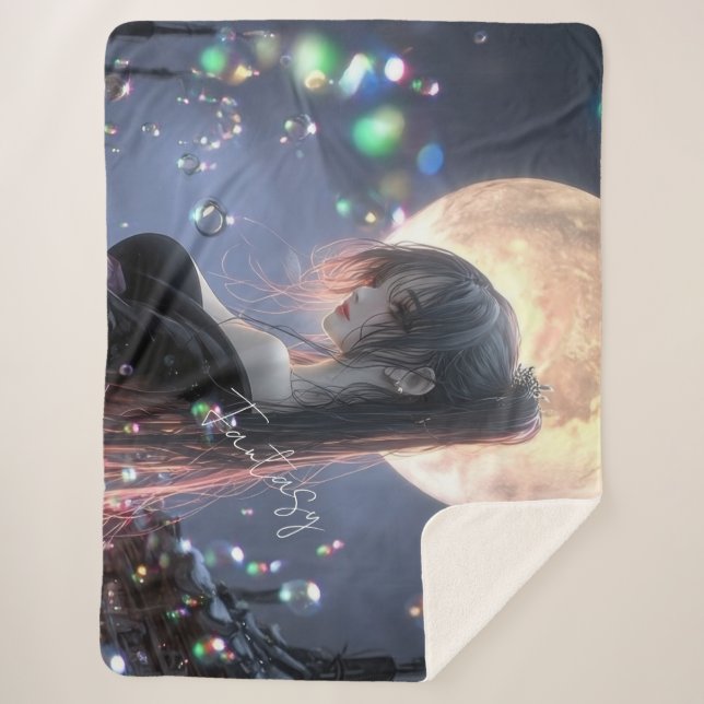 Couverture Sherpa Dark fantasy girl / Aesthetic (Devant)
