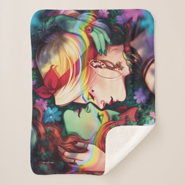 Couverture Sherpa DC Pride Harley Quinn & Poison Ivy Comic Cover (Devant)