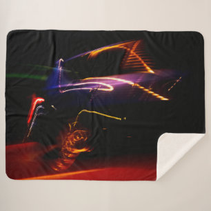couverture sherpa de danse de voiture violette