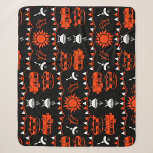 Couverture Sherpa Décor camping Caravan