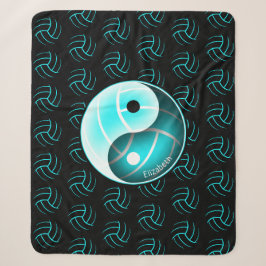 Couverture Sherpa décoration de la salle de volley-ball yin yang