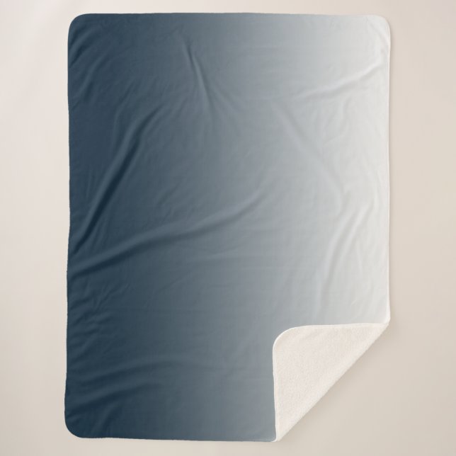 Couverture Sherpa Dégradé bleu (Devant)