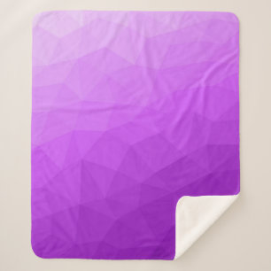 Couverture Sherpa Dégradé de lavande violet motif en maille géométri