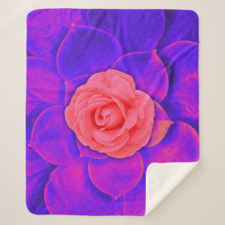 Couverture Sherpa Délice de Rose