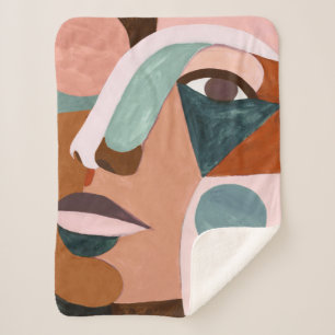 Couverture Sherpa Demi de visage de Geo