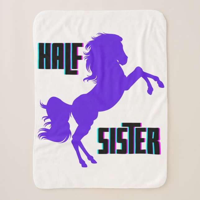 Couverture Sherpa Demi-Soeur Pony Violet frère (Devant)