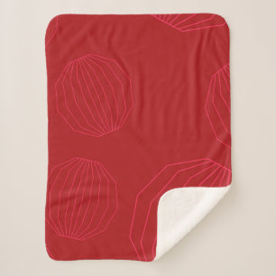 Couverture Sherpa Des ornements de Noël simples, modernes et fluides