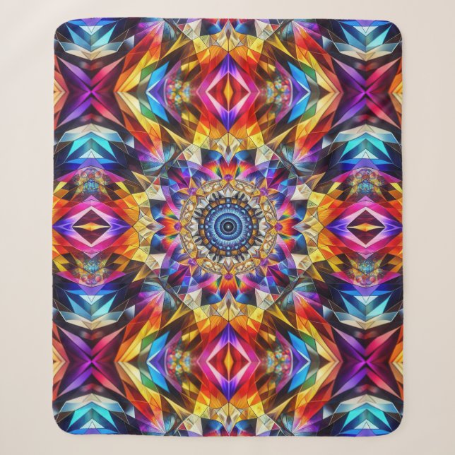Couverture Sherpa Design de Neon Kaleidoscope (Devant)