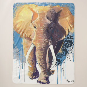 Couverture Sherpa Design éléphant africain Animal sauvage