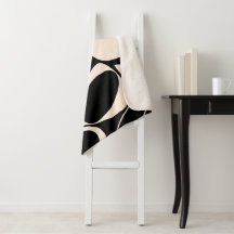 Design moderne Black Cream Abstrait Motif