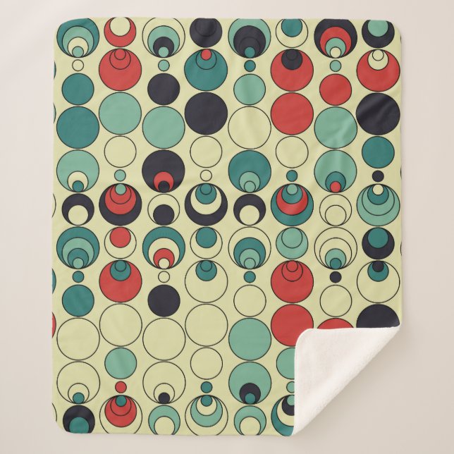 Couverture Sherpa Design motif Abstrait géométrique et transparent. (Devant)