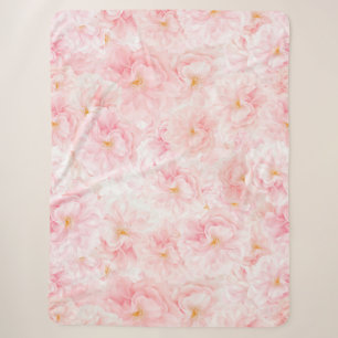 Couverture Sherpa Design Motif élégant en fleur de cerisier