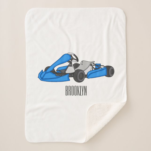 Couverture Sherpa dessin animé de Kart racing (Devant)