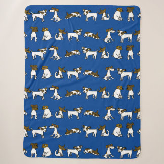 Couverture Sherpa Dessin Animé Jack Russell